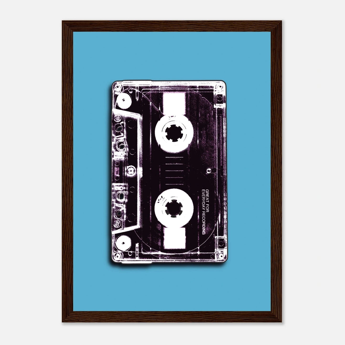 Retro kassett | 80‑talls vintage musikk veggkunst | Premium plakat | Treramme - DanielfotoMørk treramme21x29.7 cm / 8x12"