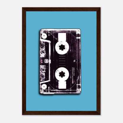 Retro kassett | 80‑talls vintage musikk veggkunst | Premium plakat | Treramme - DanielfotoMørk treramme21x29.7 cm / 8x12"
