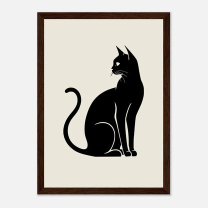 Svart katt silhuett | Premium plakat | Treramme - DanielfotoMørk treramme21x29.7 cm / 8x12"