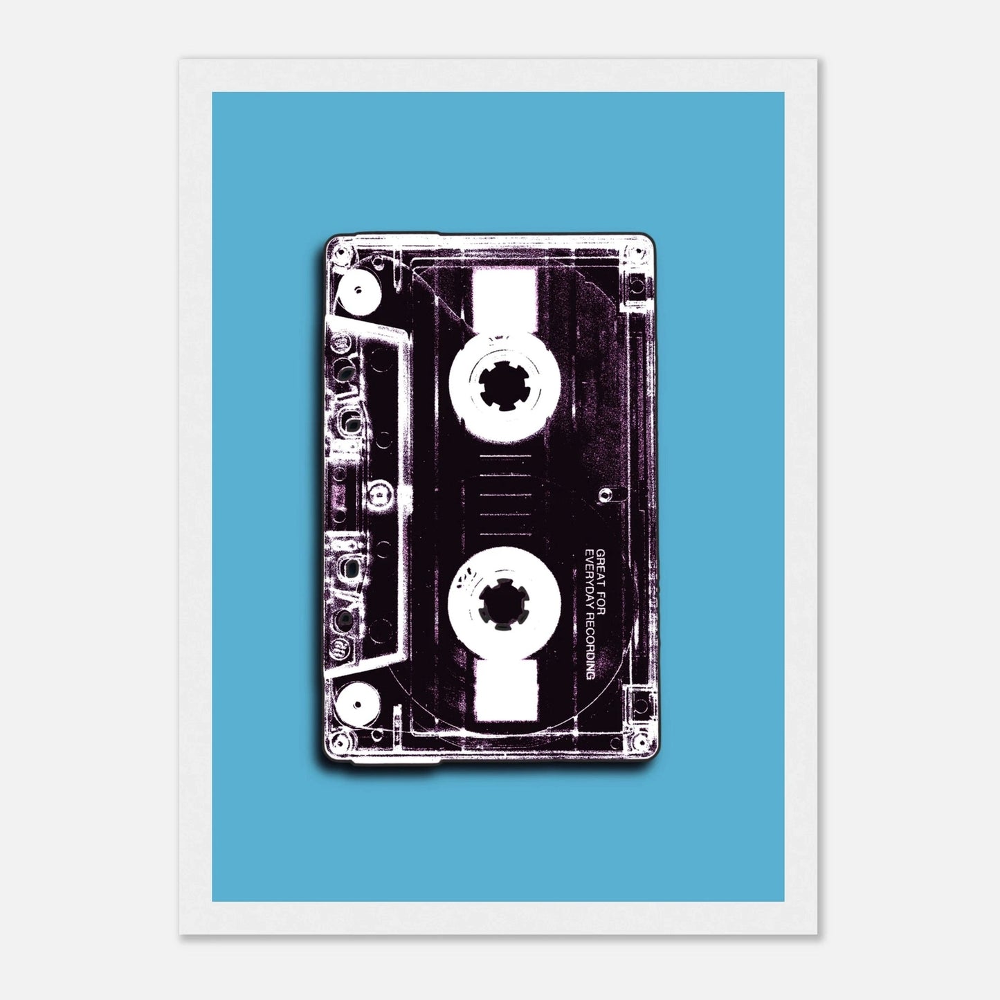 Retro kassett | 80‑talls vintage musikk veggkunst | Premium plakat | Treramme - DanielfotoHvit ramme21x29.7 cm / 8x12"