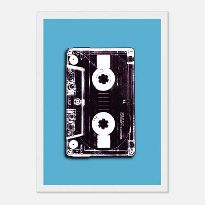 Retro kassett | 80‑talls vintage musikk veggkunst | Premium plakat | Treramme - DanielfotoHvit ramme21x29.7 cm / 8x12"