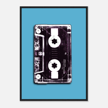 Retro kassett | 80‑talls vintage musikk veggkunst | Premium plakat | Treramme - DanielfotoSvart rammeA2 (42 x 59.4 cm)