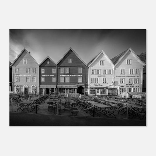 Bryggen i Bergen | Premium plakat | Treramme - Danielfoto21x29.7 cm / 8x12"Uten ramme