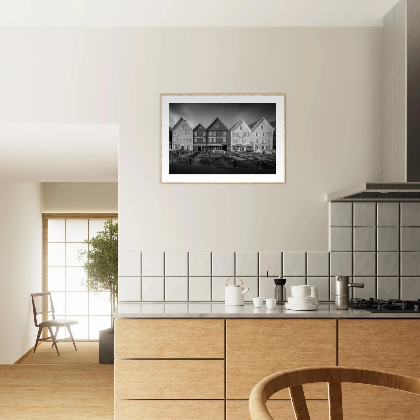 Bryggen i Bergen | Premium plakat | Treramme - Danielfoto21x29.7 cm / 8x12"Uten ramme