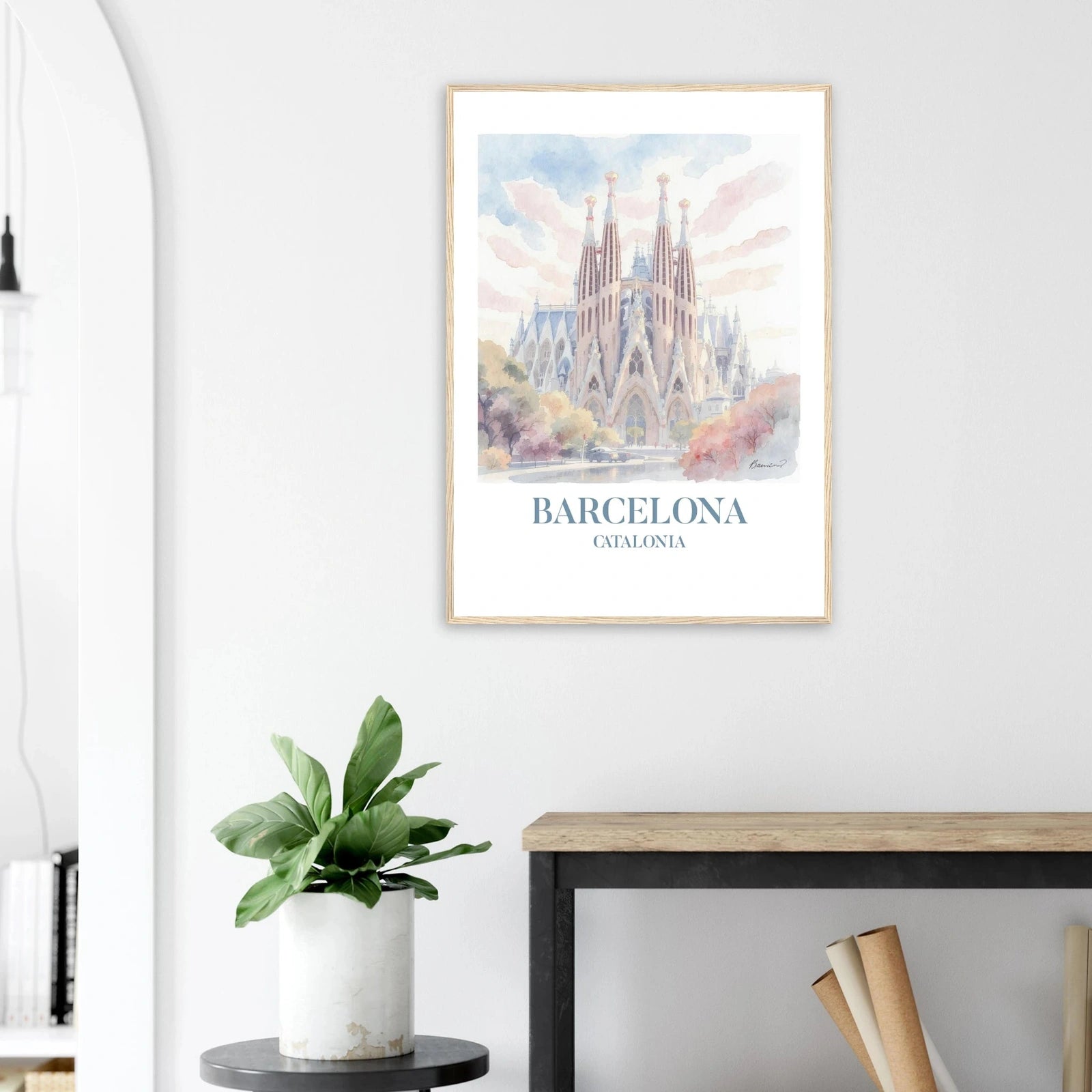 Barcelona | Premium plakat | Treramme - DanielfotoPremium plakat i matt papir med trerammeHvit ramme21x29.7 cm / 8x12"