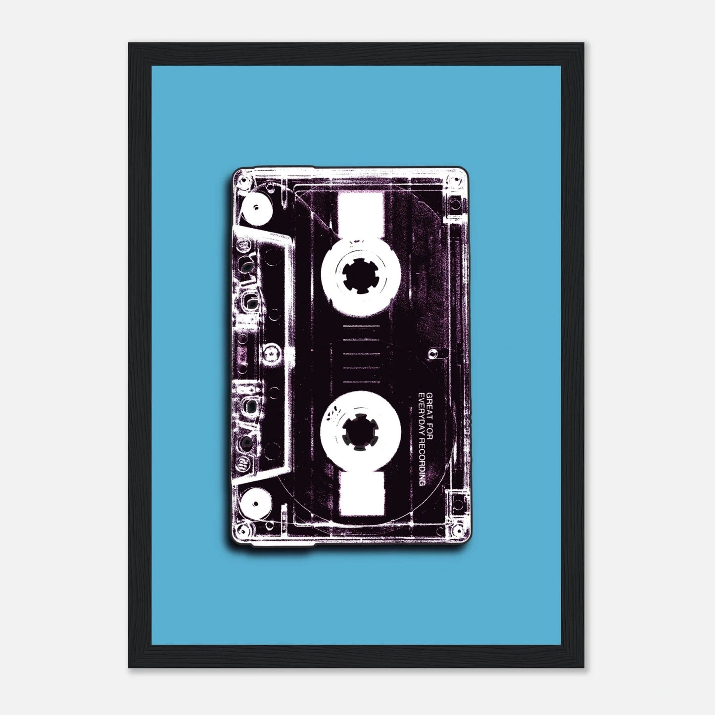 Retro kassett | 80‑talls vintage musikk veggkunst | Premium plakat | Treramme - DanielfotoSvart ramme21x29.7 cm / 8x12"