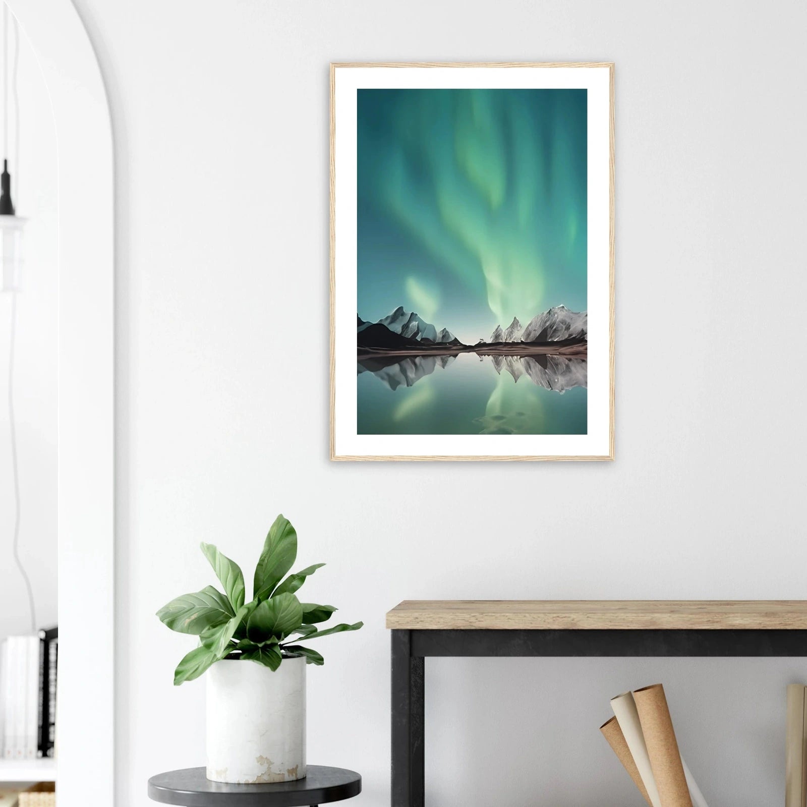 Nordlys – Aurora Borealis | Premium plakat | Treramme - DanielfotoPremium plakat i matt papir med trerammeTreramme21x29.7 cm / 8x12"
