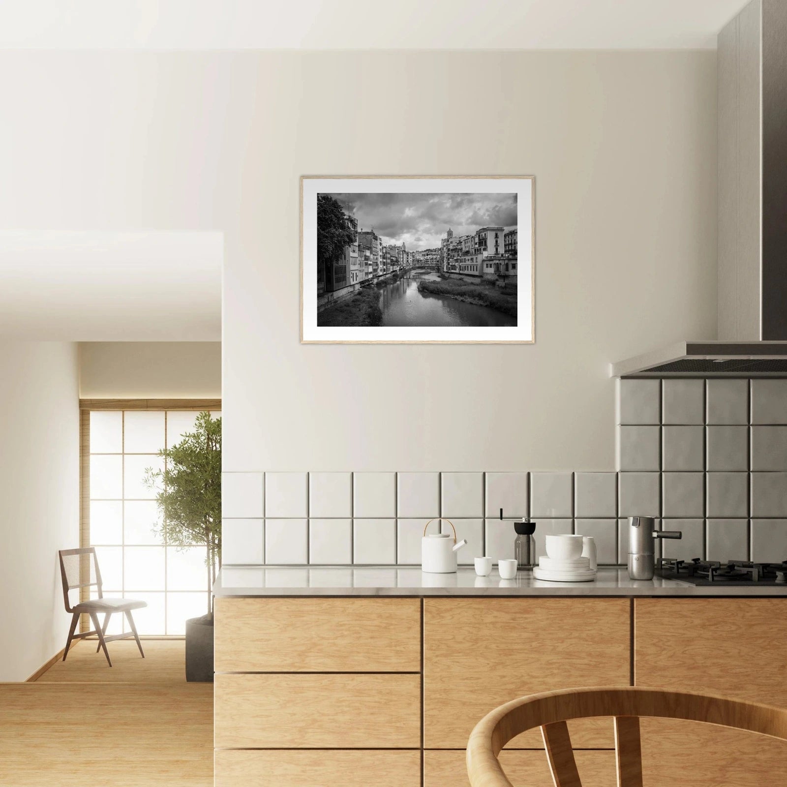 Elvefasader i Girona | Premium plakat | Treramme - Danielfoto21x29.7 cm / 8x12"Premium plakat i matt papir - 